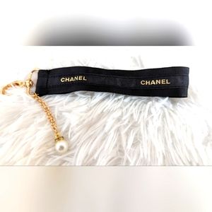 Upcycled Chanel Ribbon Keychain